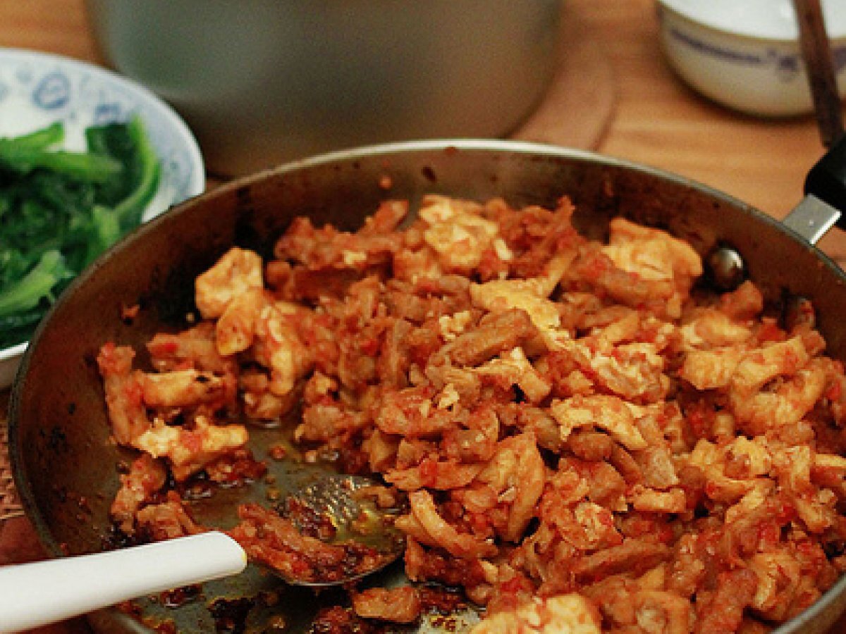 Sambal Goreng Tahu Tempe - Tofu & Soy Bean Cake in Chilli Paste