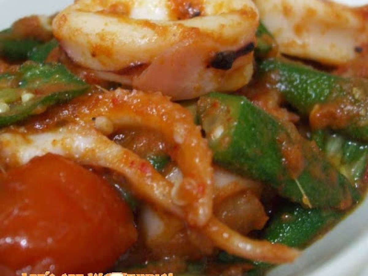 Sambal Okra and Squid