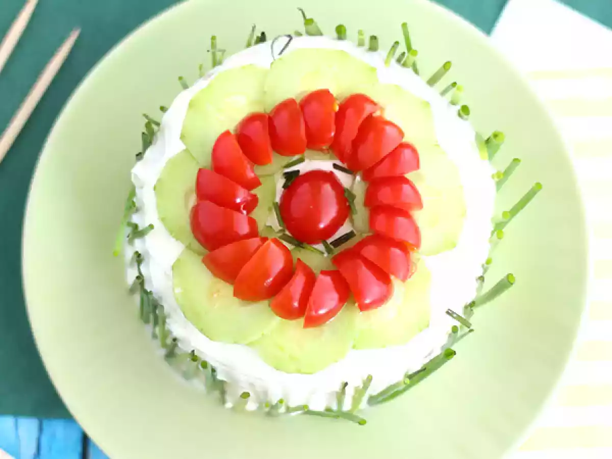 Sandwich cake: a fresh and colorful appetizer - photo 3