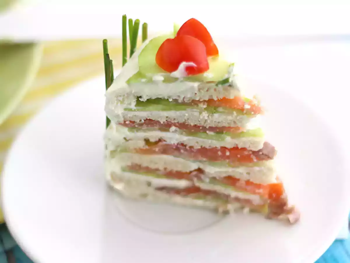 Sandwich cake: a fresh and colorful appetizer - photo 5