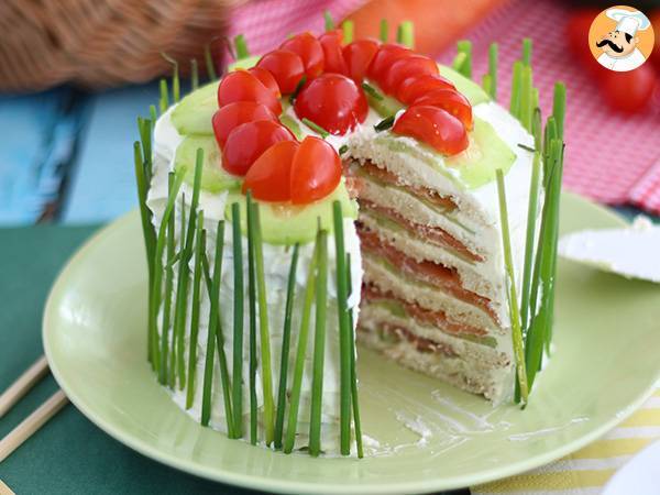 Sandwich cake: a fresh and colorful appetizer - photo 2