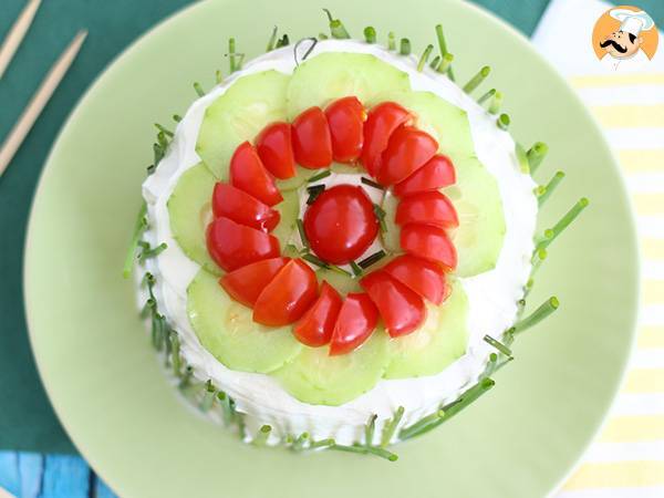 Sandwich cake: a fresh and colorful appetizer - photo 3