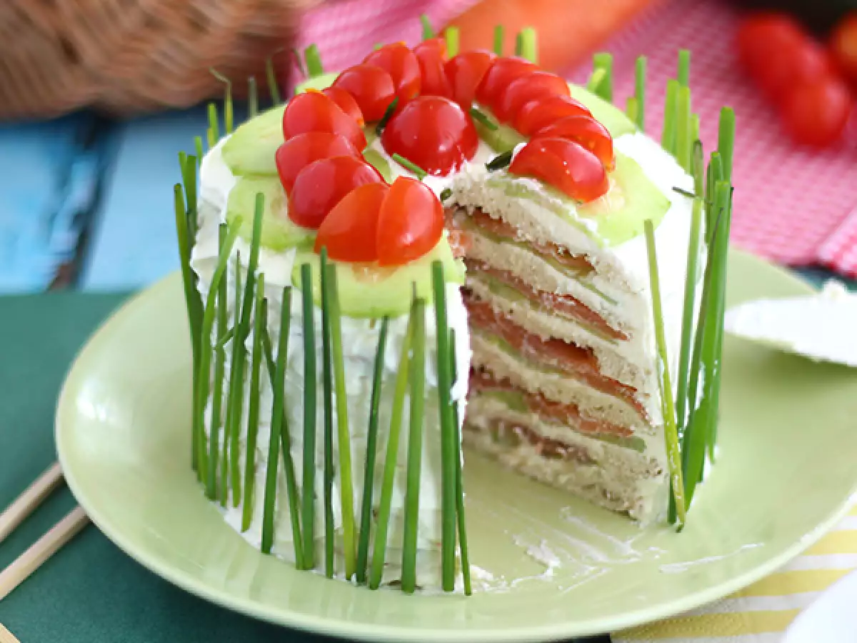 Sandwich cake: a fresh party appetizer - photo 2