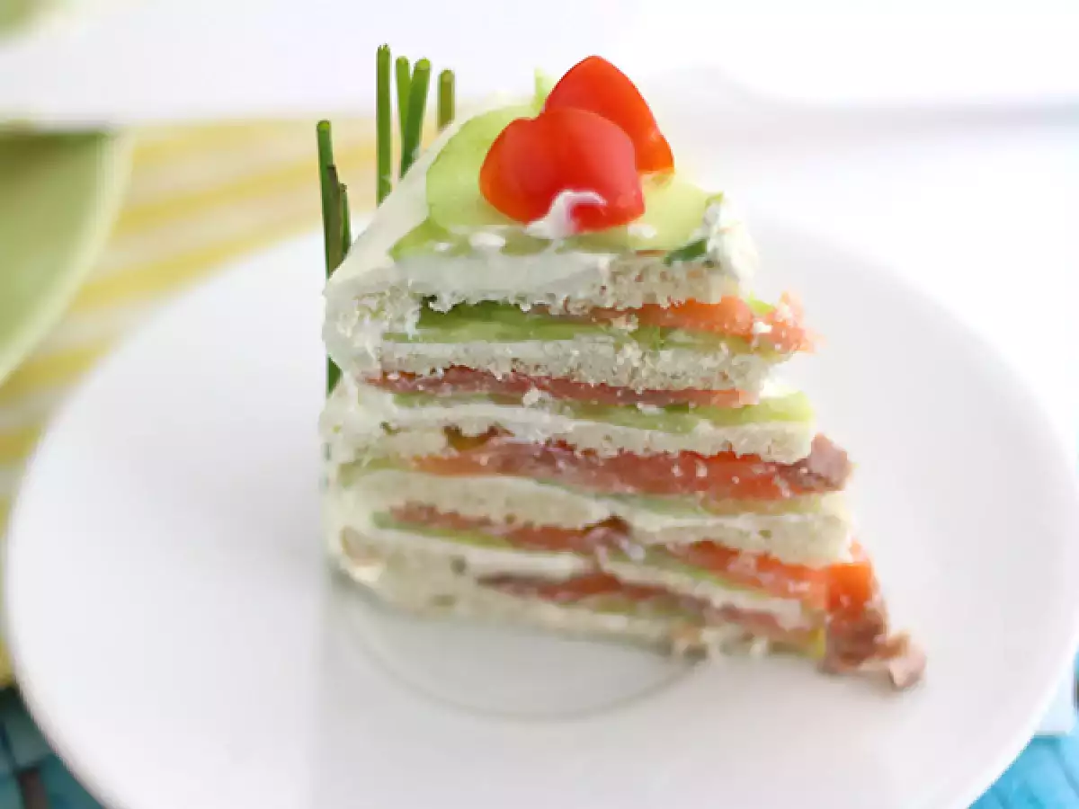 Sandwich cake: a fresh party appetizer - photo 5