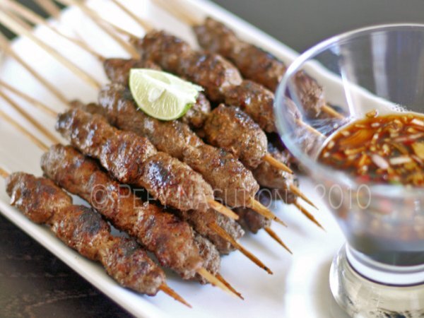 Sate Pentul - Indonesian Minced Beef Sate