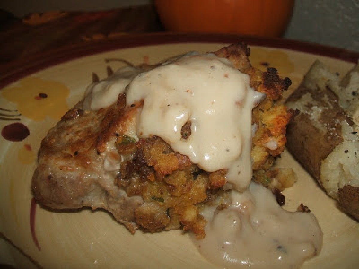 Sausage Stuffing Stuffed Pork Chops - photo 2