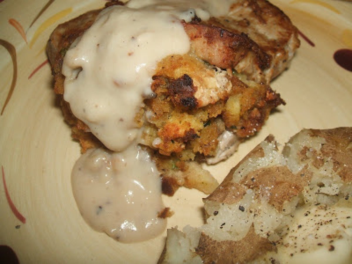 Sausage Stuffing Stuffed Pork Chops - photo 4