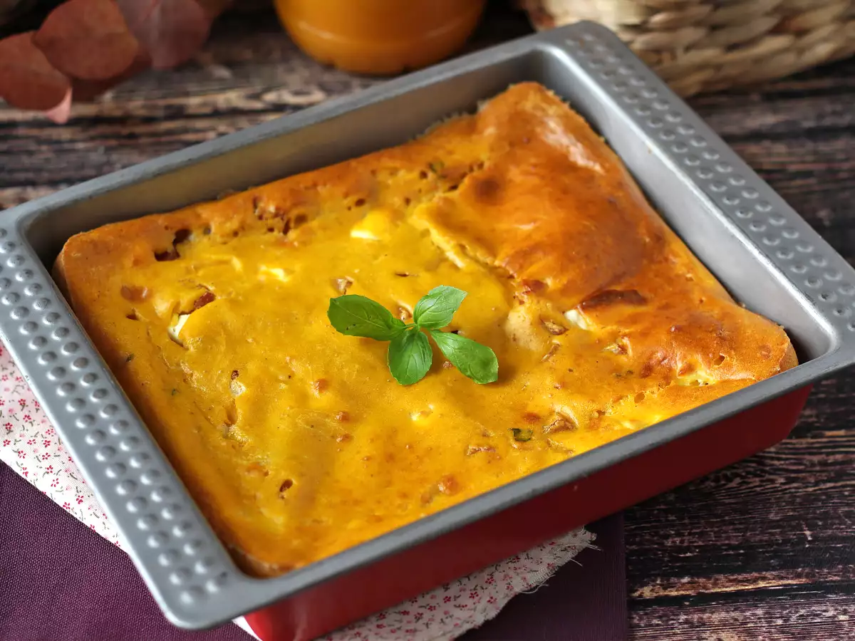 Savory ham and feta pumpkin brownie: the perfect way to use up leftover soup! - photo 2