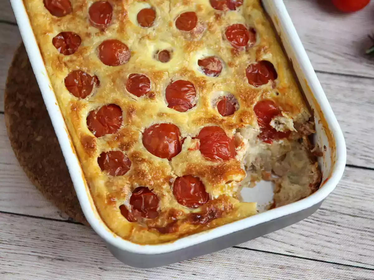 Savoury clafoutis with cherry tomatoes and tuna - photo 4