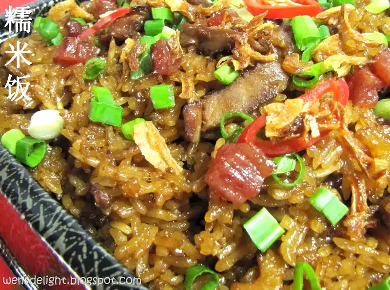 Savoury glutinous rice recipe