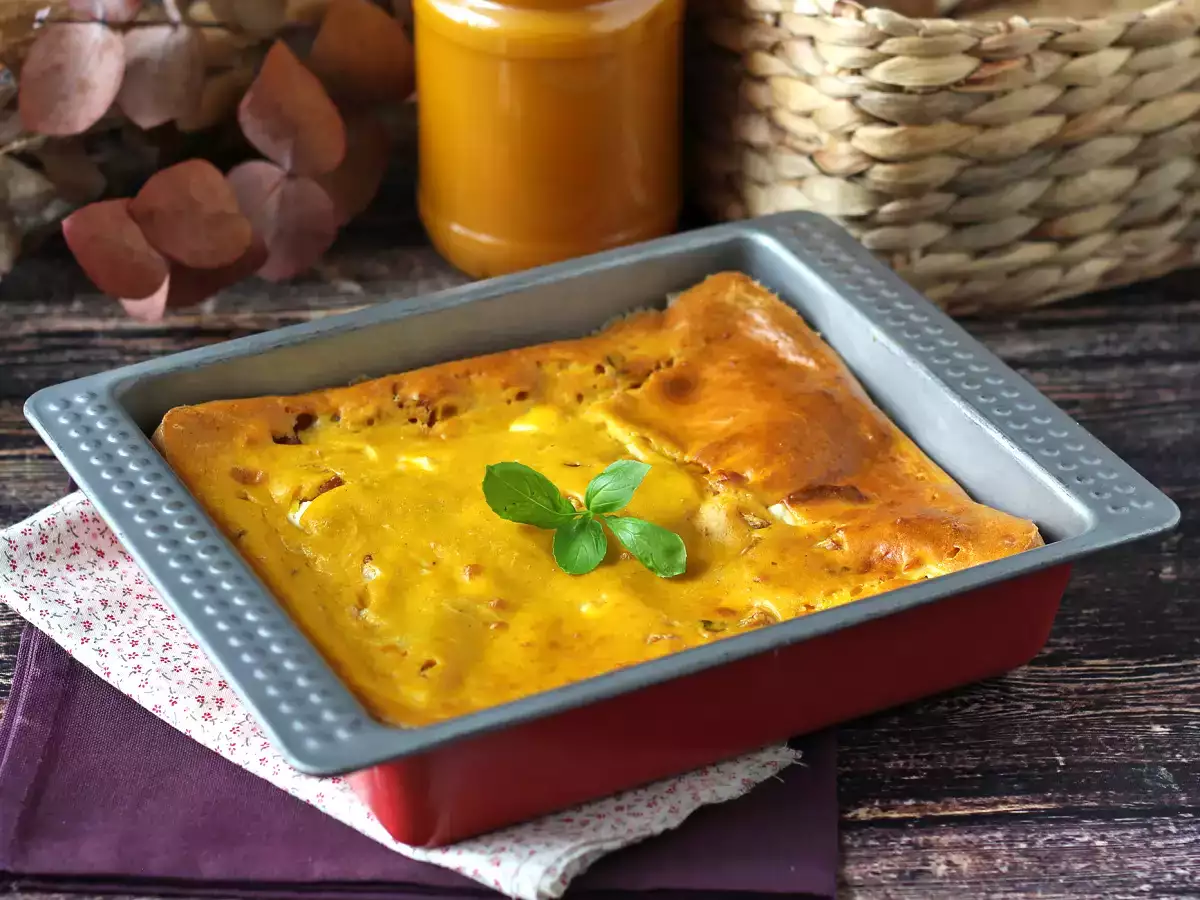 Savoury ham and feta brownies with pumpkin: the perfect recipe with soup leftovers! - photo 4