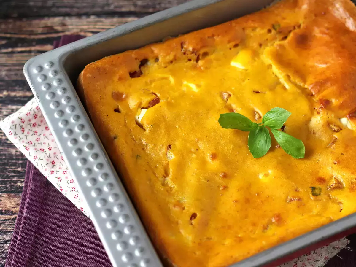 Savoury ham and feta brownies with pumpkin: the perfect recipe with soup leftovers! - photo 6