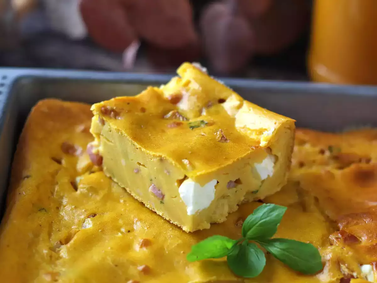 Savoury ham and feta brownies with pumpkin: the perfect recipe with soup leftovers! - photo 7