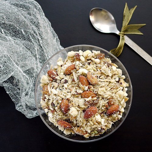 Shahi panjiri with just nuts & dry fruit a festival dessert Recipe