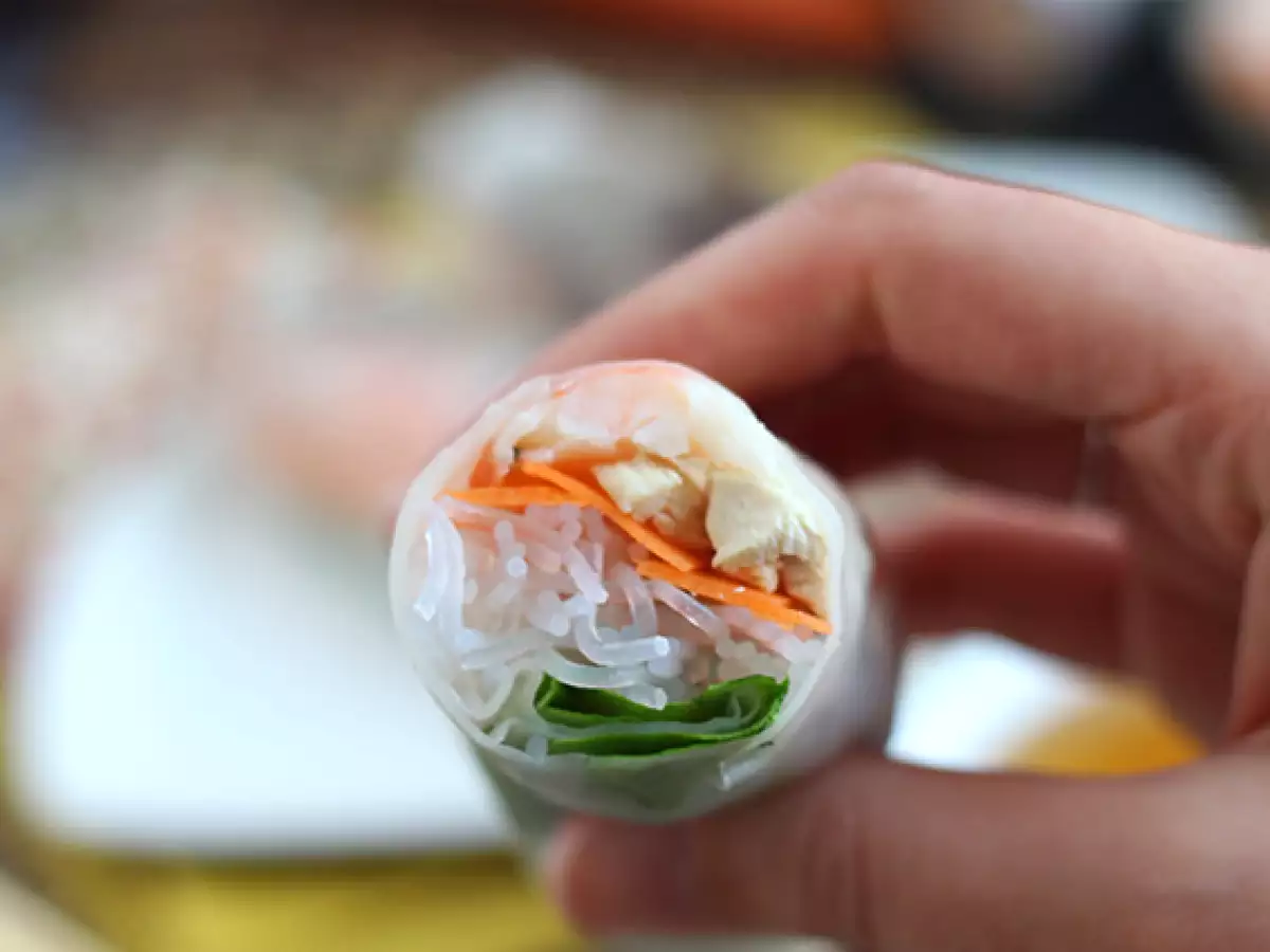 Shrimp and chicken spring rolls - photo 4
