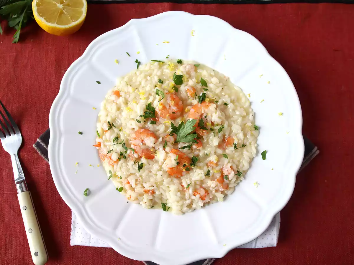 Shrimp and lemon risotto, an elegant meal and easy to prepare - photo 3