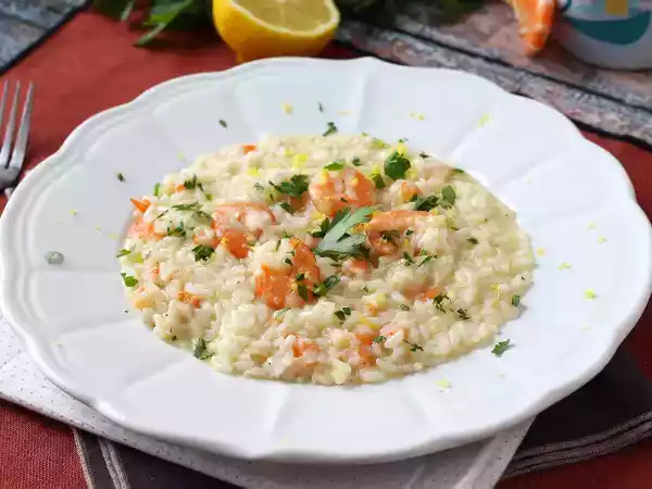 Recipe Shrimp and lemon risotto, an elegant meal and easy to prepare