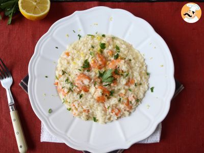 Shrimp and lemon risotto, the elegant and easy to prepare first course - photo 3