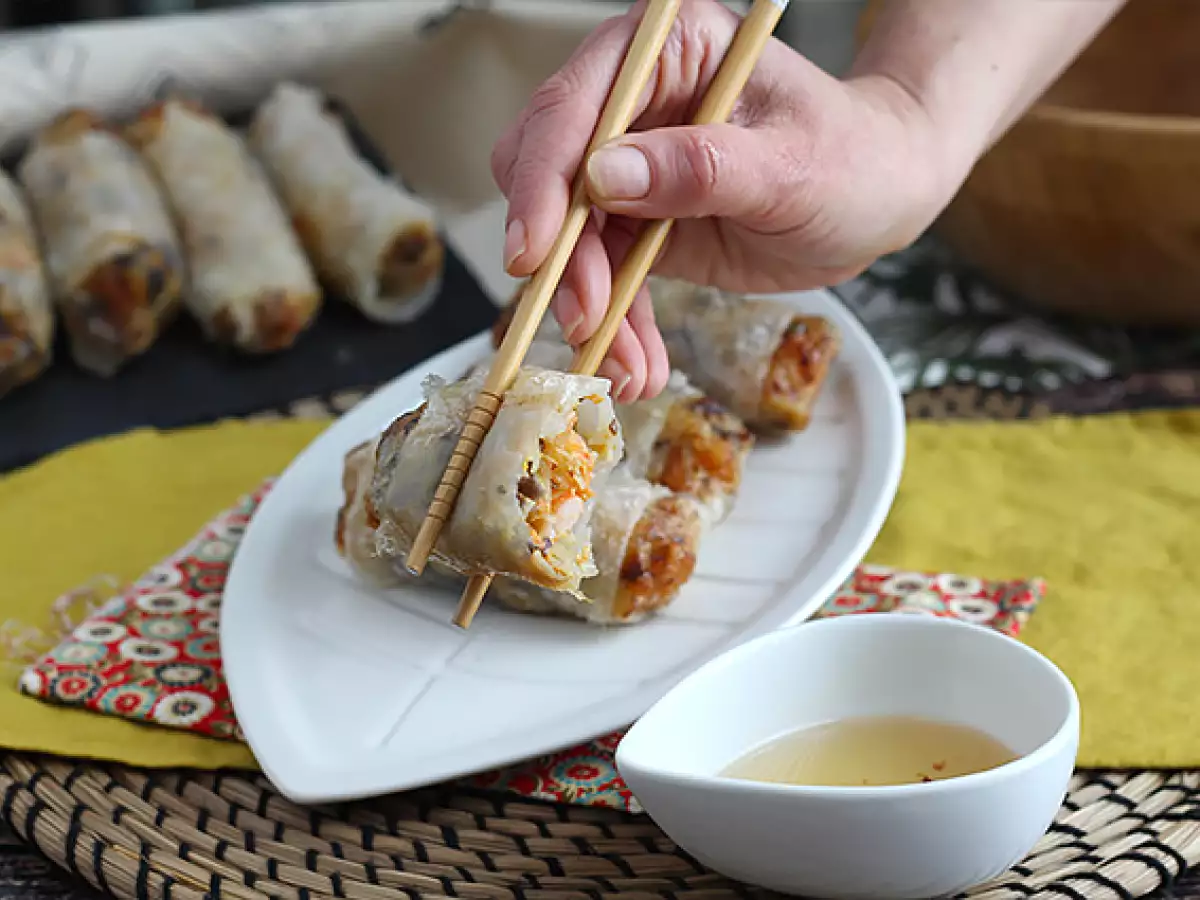 Shrimp and mushroom spring rolls - photo 3