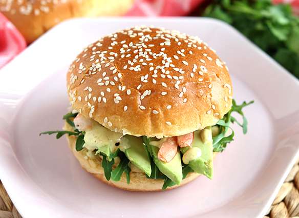 Shrimp, avocado, and cilantro sandwich-image