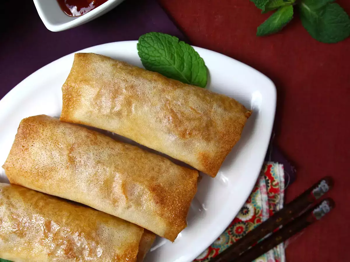 Shrimp spring rolls cooked in Air fryer - photo 2