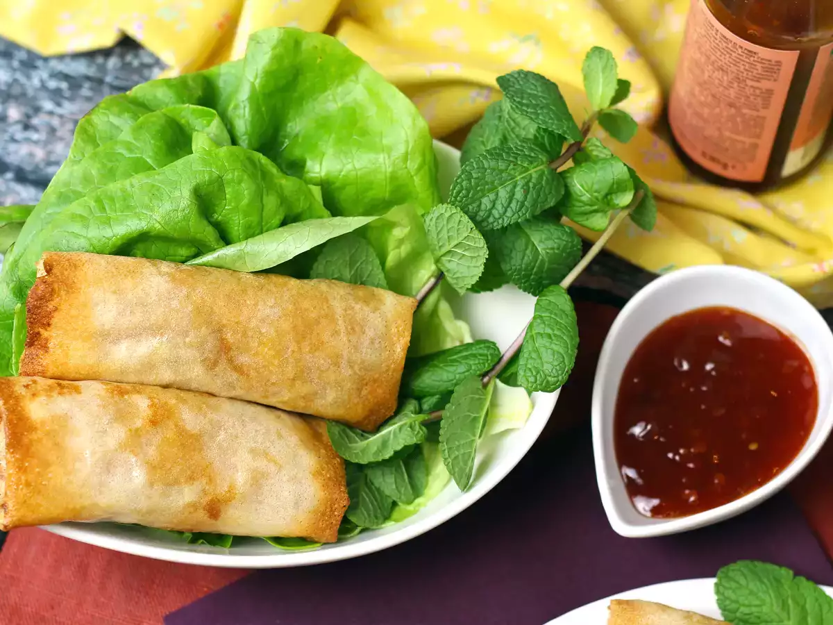 Shrimp spring rolls cooked in Air fryer - photo 3