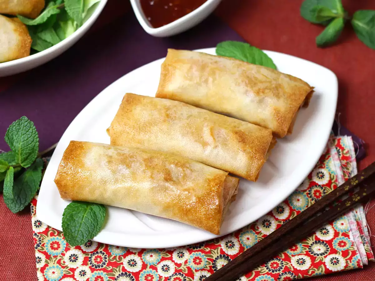 Shrimp spring rolls cooked in Air fryer - photo 4