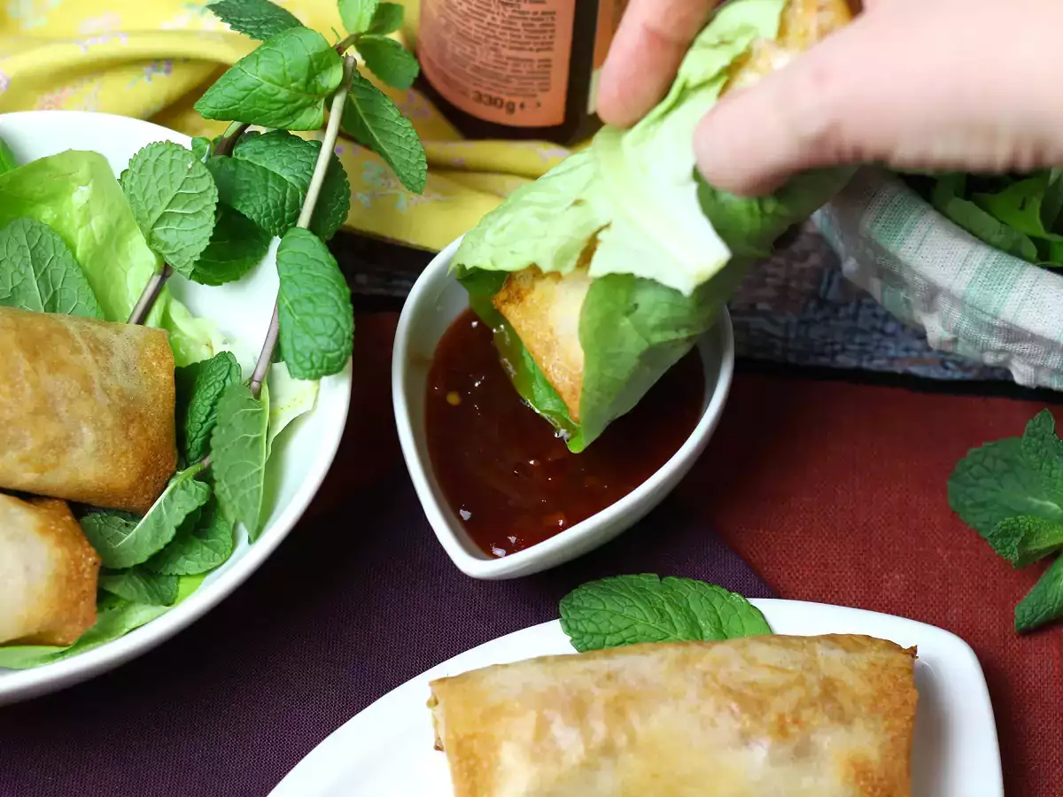 Shrimp spring rolls cooked in Air fryer - photo 6