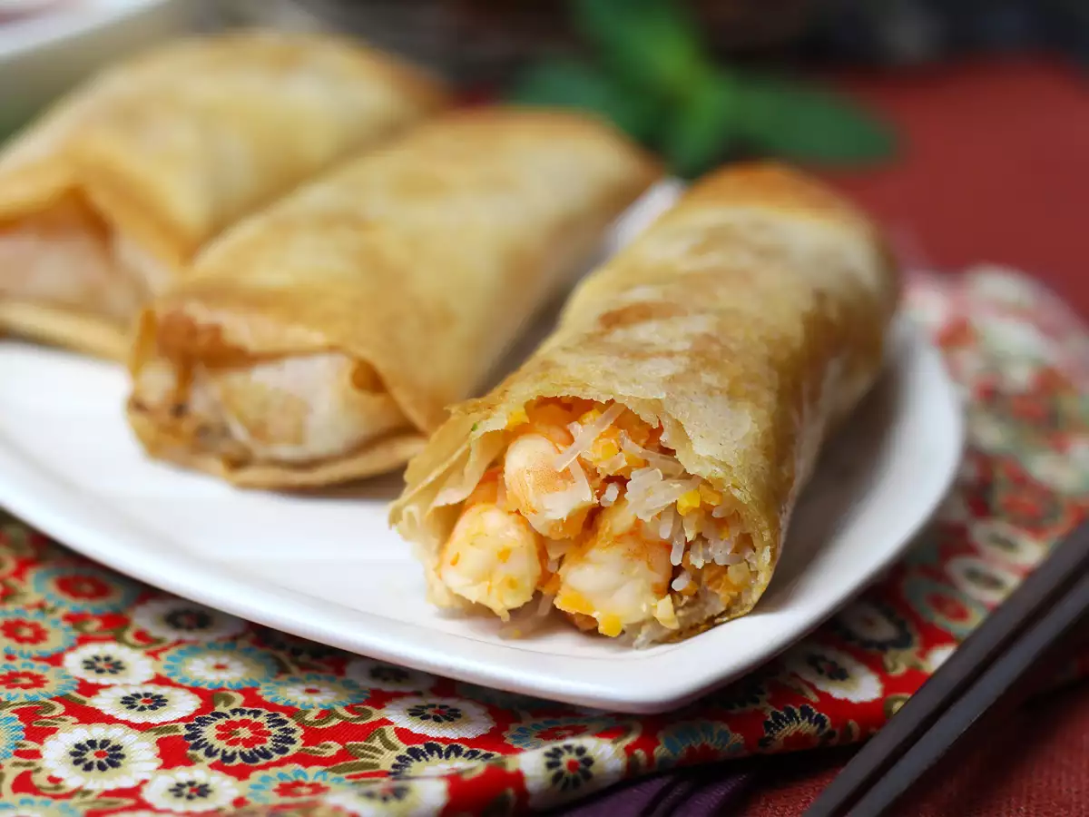 Shrimp spring rolls cooked in Air fryer - photo 7