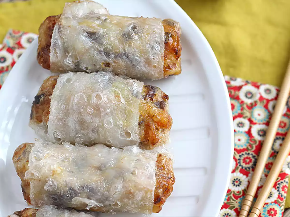 Shrimp spring rolls with shrimp and mushrooms - photo 4
