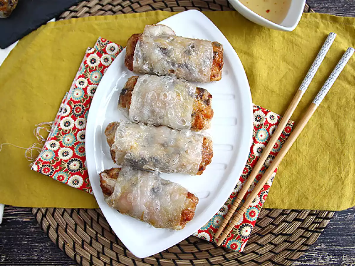 Shrimp spring rolls with shrimp and mushrooms - photo 5