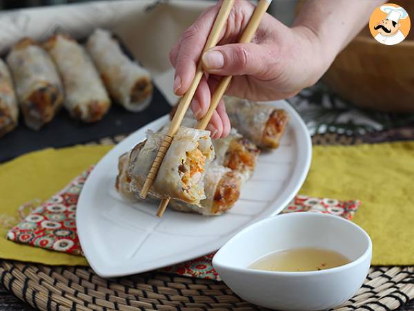 Shrimp spring rolls with shrimp and mushrooms - photo 3