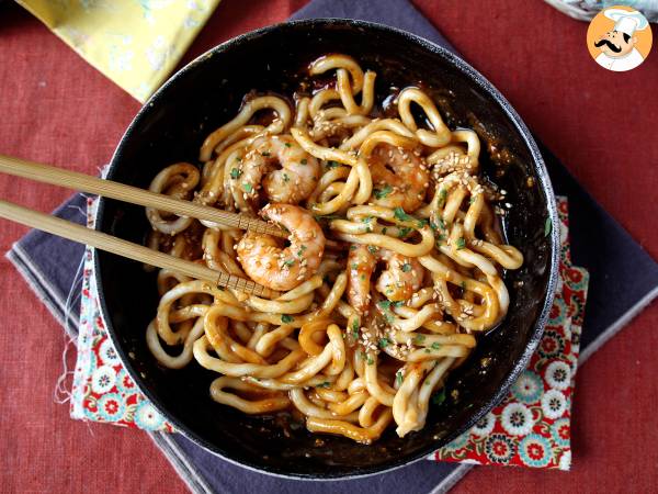 Shrimp udon noodles with spicy peanut sauce - photo 6