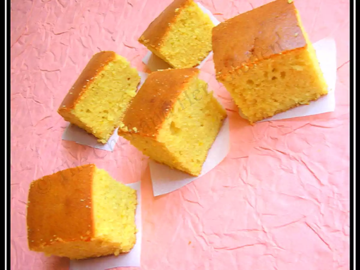 Simple Eggless Orange flavored Sponge Cake - photo 2