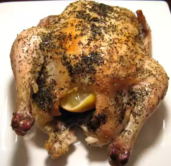 Simple lemon basil roasted chicken recipe