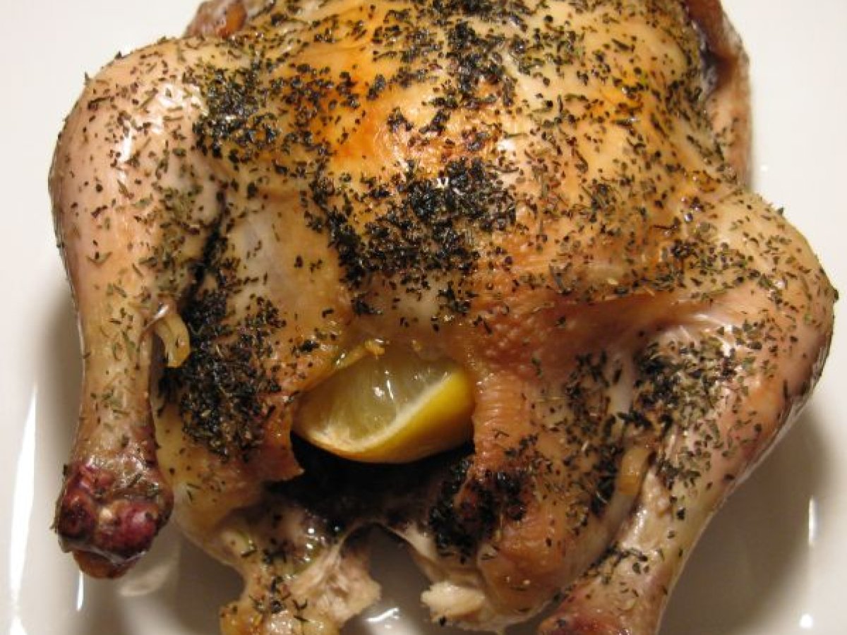 Simple Lemon Basil Roasted Chicken