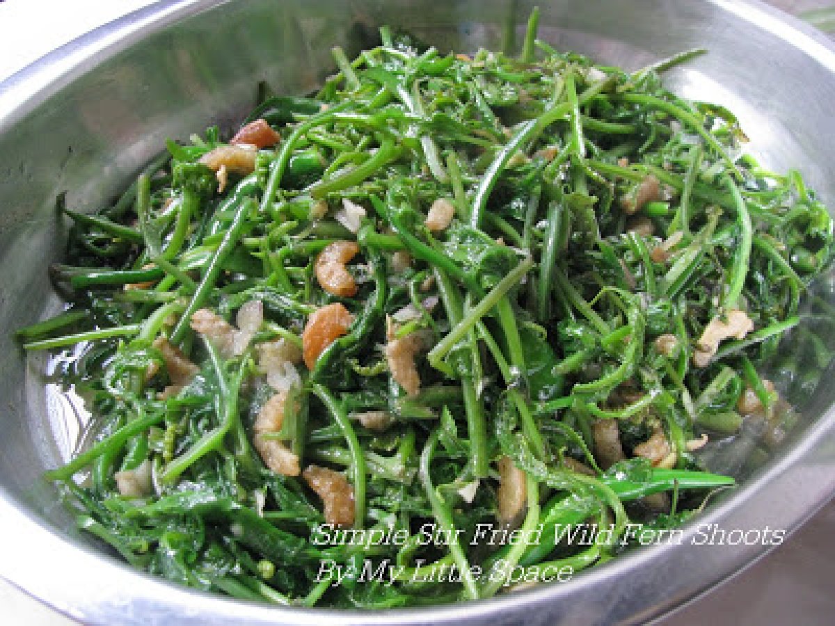 Simple Spicy Stir Fried Wild Fern Shoots - photo 2