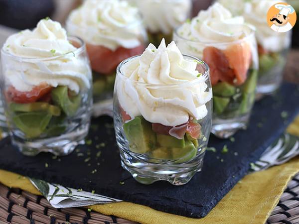 Smoked salmon and avocado verrines