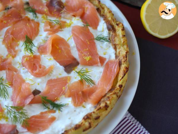 Smoked salmon tart with potato base - photo 6