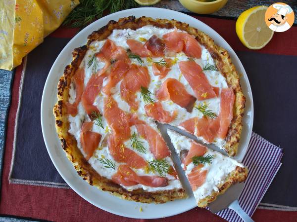 Smoked salmon tart with potato base - photo 7