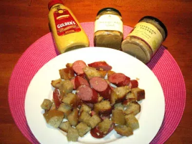Smoked Sausage and Garlic Bread Appetizer