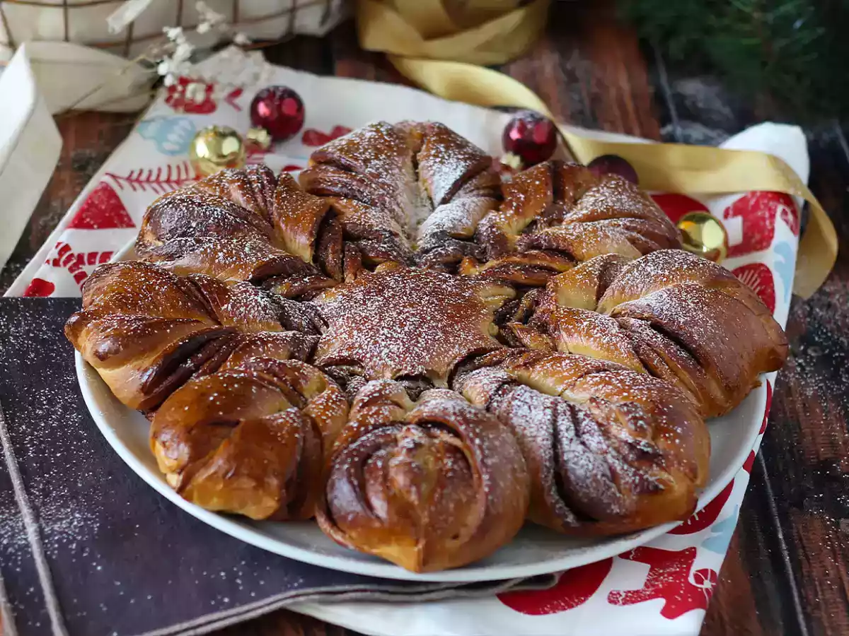 Snowflake brioche with nutella - photo 2