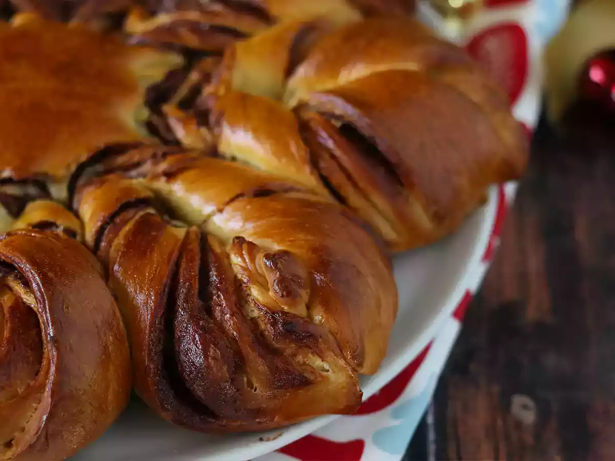 Snowflake brioche with nutella - photo 3