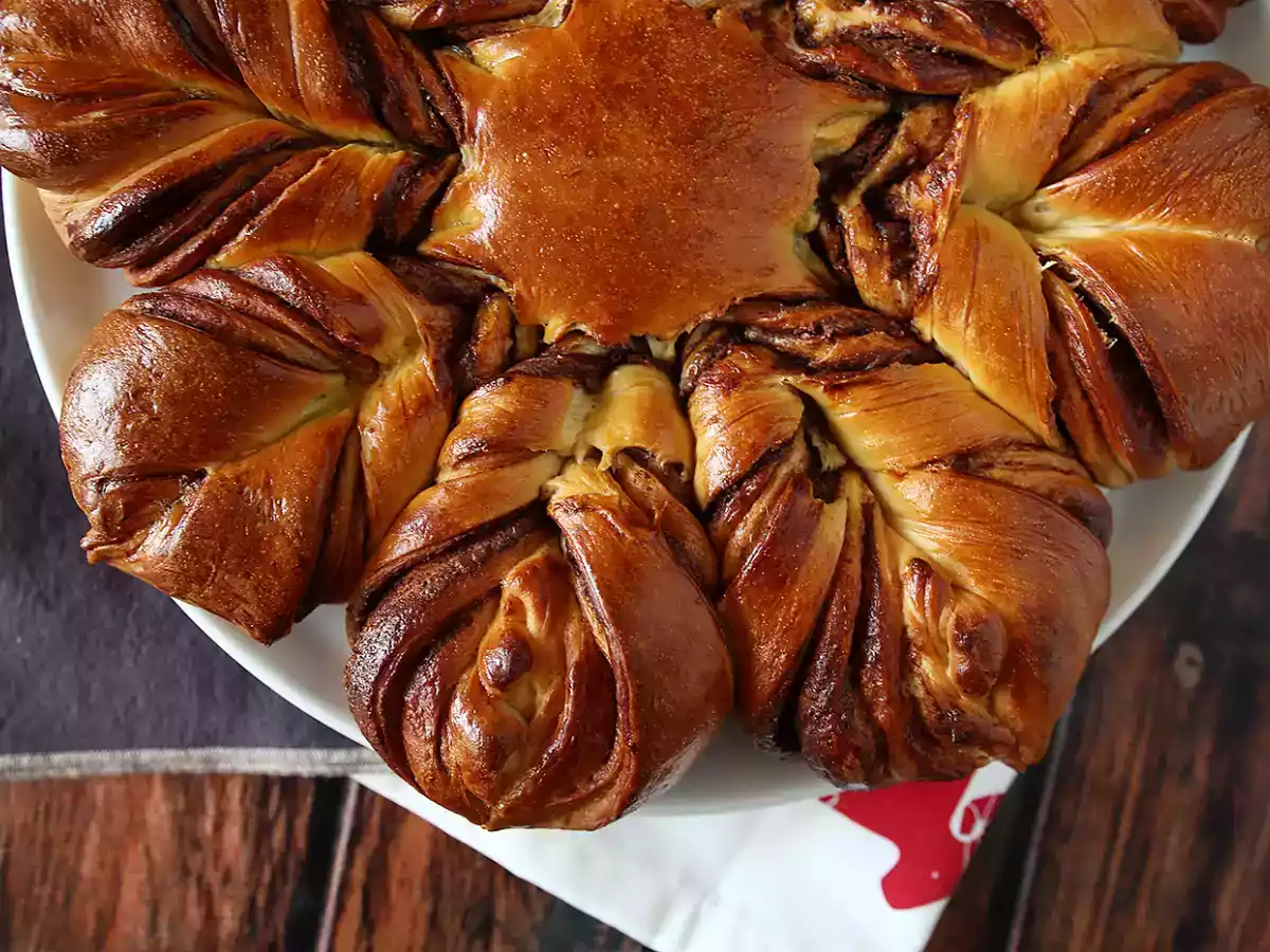 Snowflake brioche with nutella - photo 6