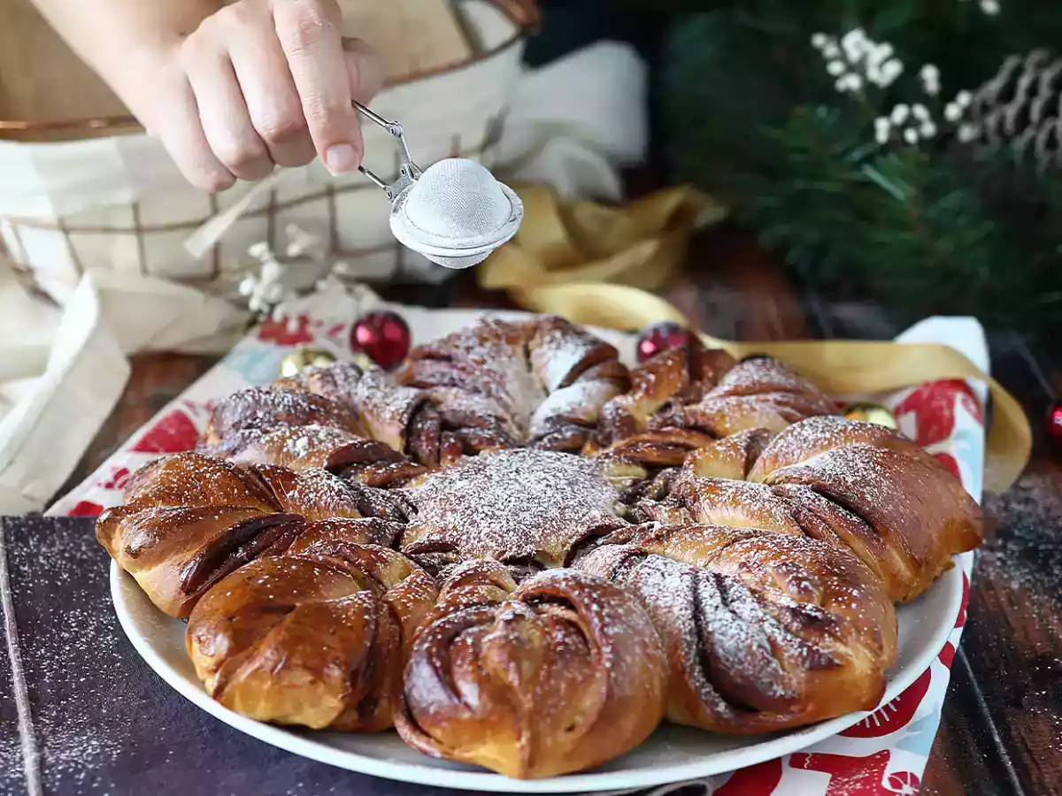 Snowflake brioche with nutella - photo 7