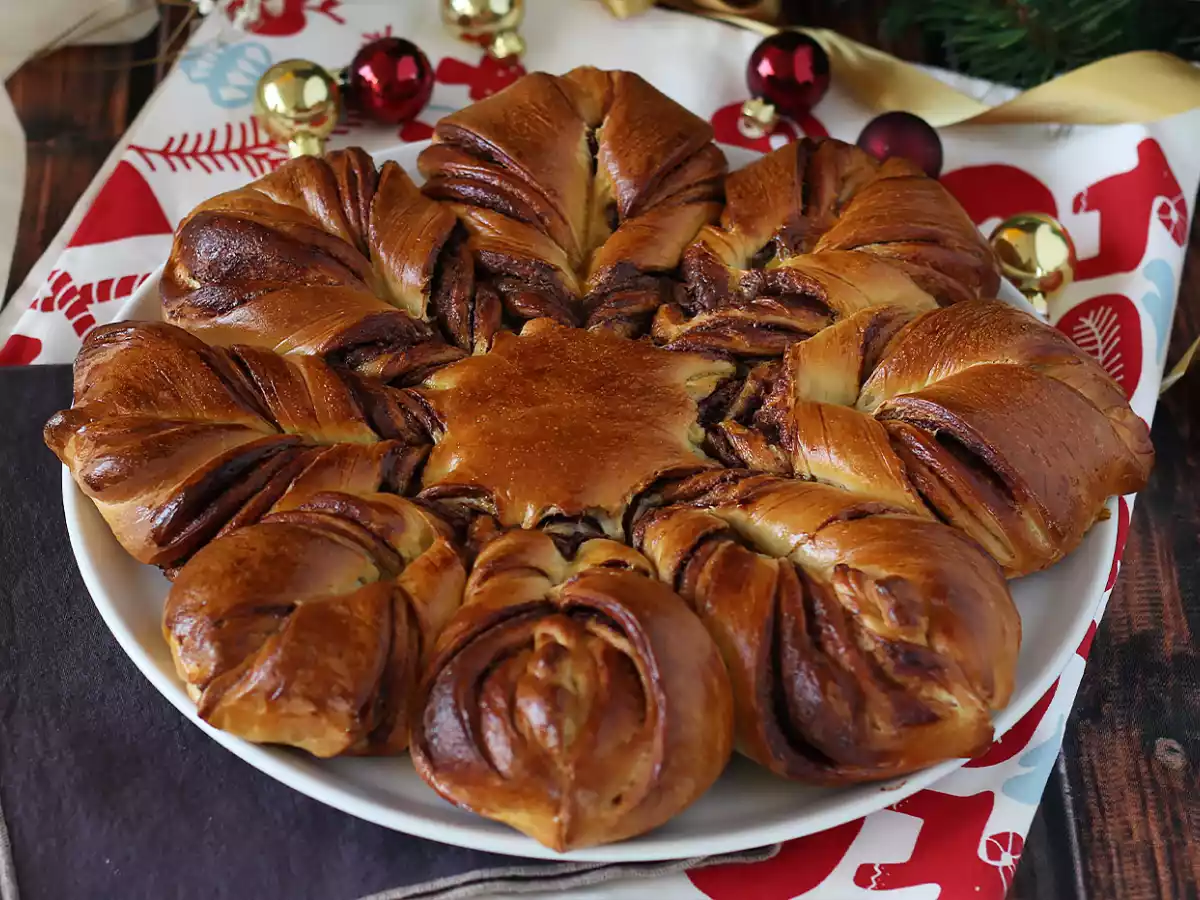 Snowflake brioche with nutella - photo 8