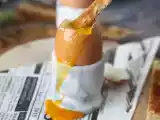 Soft-boiled eggs cooked in airfryer, photo 1