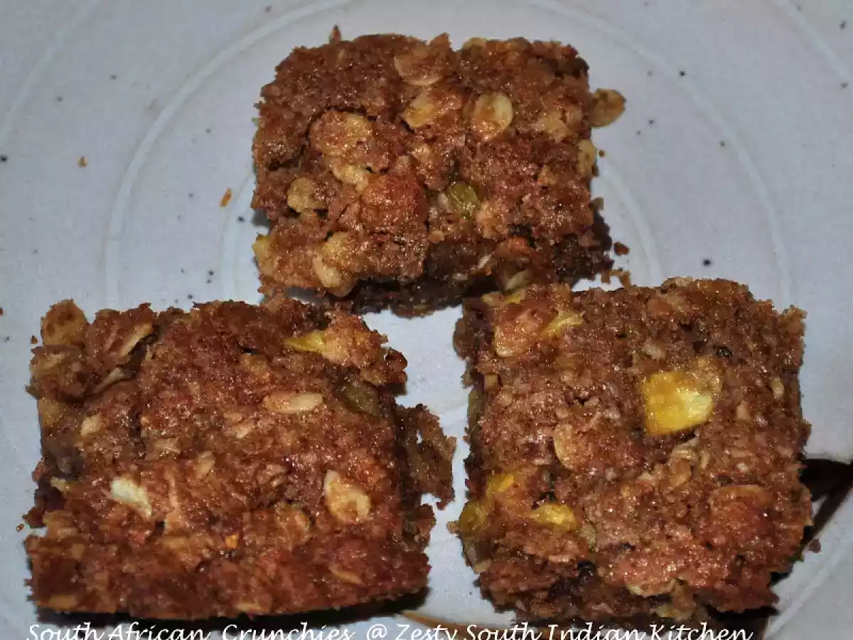 South African crunchies/Hawermoutkoekies/Oat meal bars