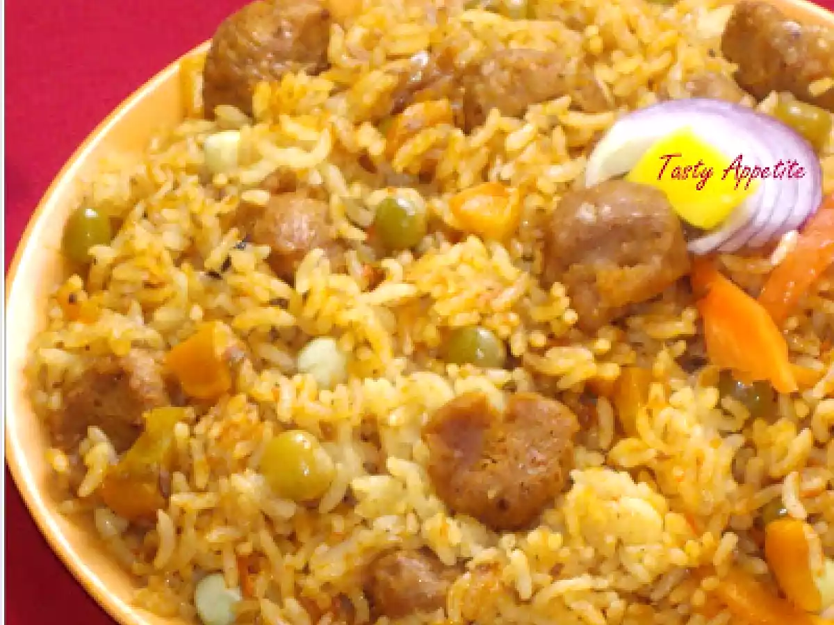 Soya Chunks Biryani