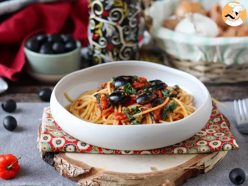 “Spaghetti alla puttanesca” your new favorite pasta dish!, photo 1